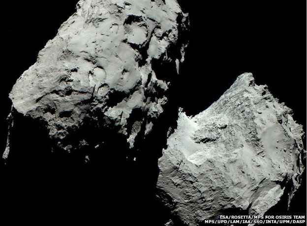 67P - taken from the Rosetta craft